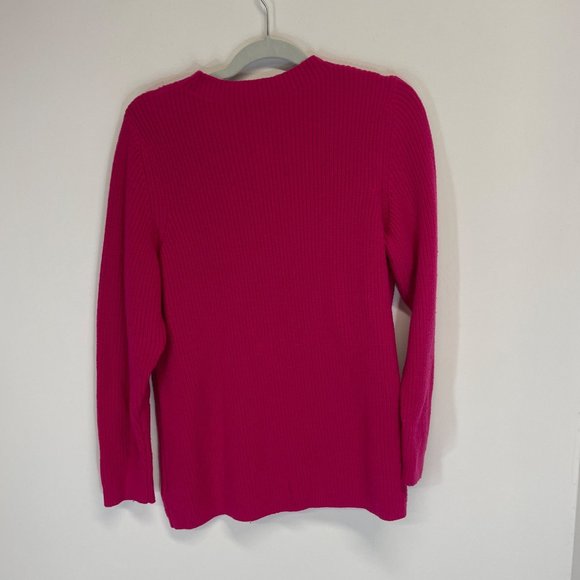 Talbots lambs wool blend pink knit sweater 1x - Picture 4 of 5
